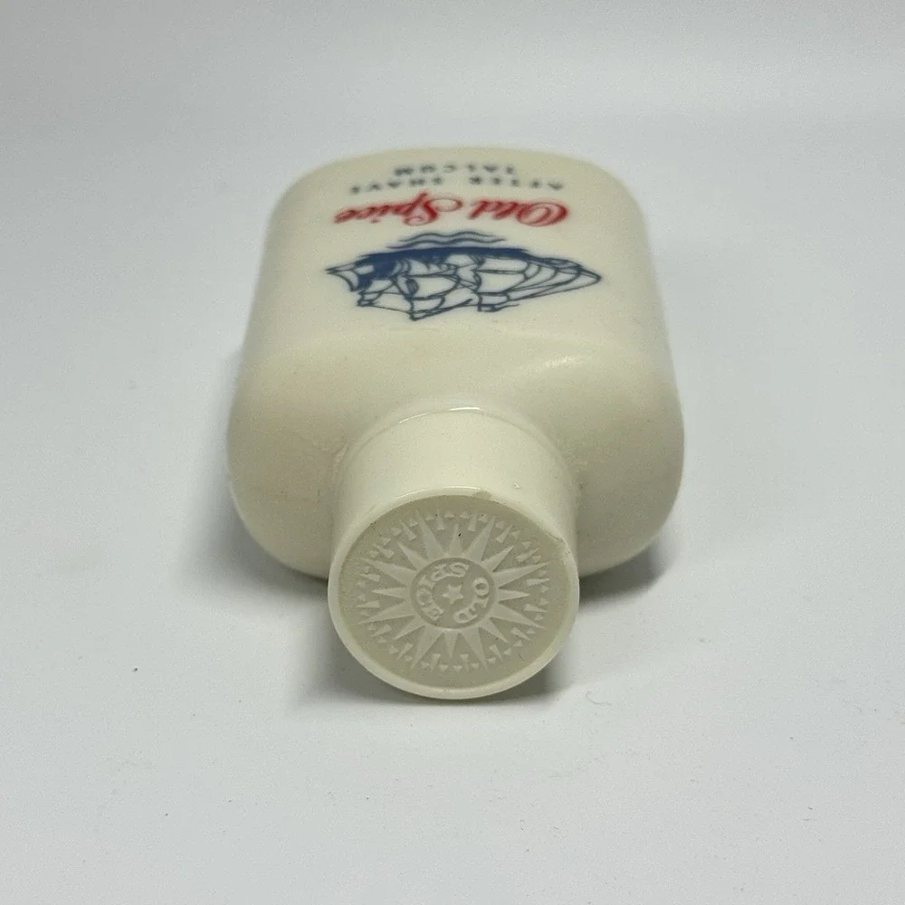 Vintage Old Spice After Shave Talcum Shulton 1⅜ oz Milk Glass 5.5 oz